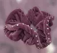 Vanha rosa, samettiscrunchie - Hiuskoristeet - PIN349 - 2