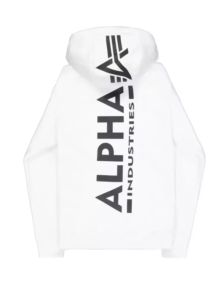 Alpha Huppari White Back print - Hupparit - ALP129 - 1