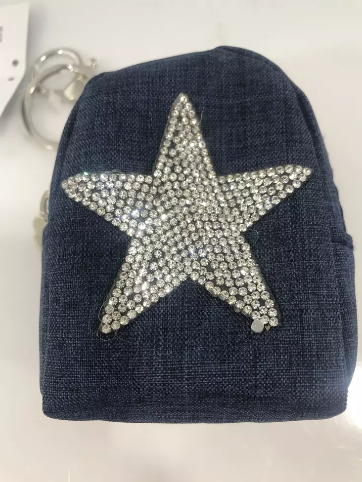 Bling-tähtikukkaro, sininen, avaimenperä - Laukut - NL679 - 1