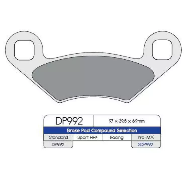 BRAKE PAD DP SINTERED REPLACEMENT STREET TOURING OFF-ROAD/ATV - Jarrupalat - 17210819 - 1