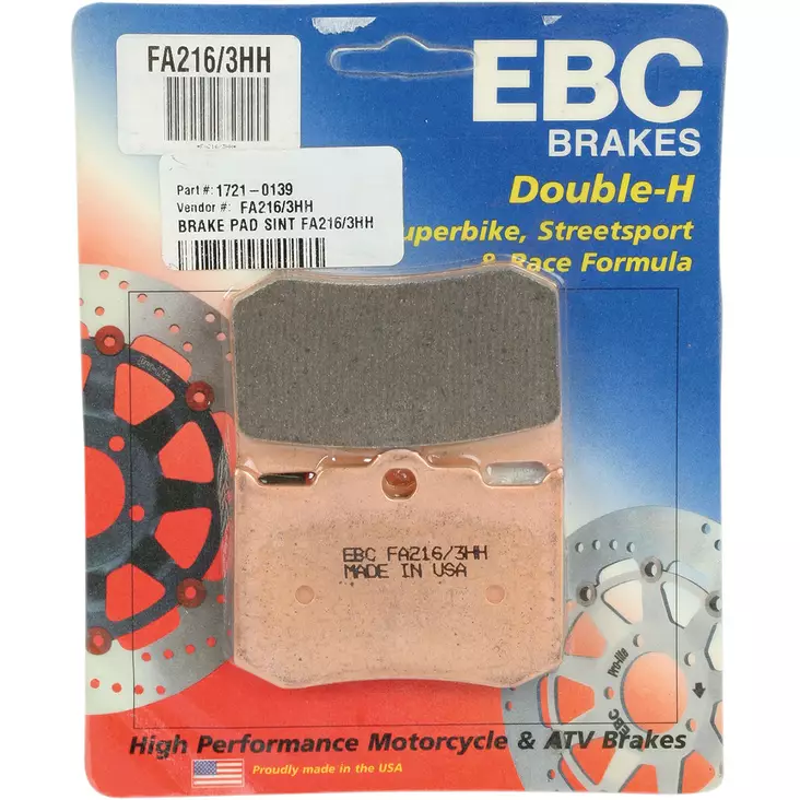 BRAKE PAD FA-HH SERIES SINTERED METAL - Jarrupalat - 17210139 - 1