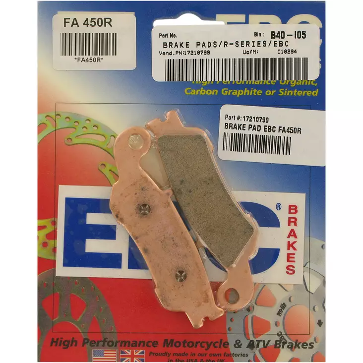 BRAKE PAD FA-R SERIES SINTERED METAL - Jarrupalat - 17210799 - 1