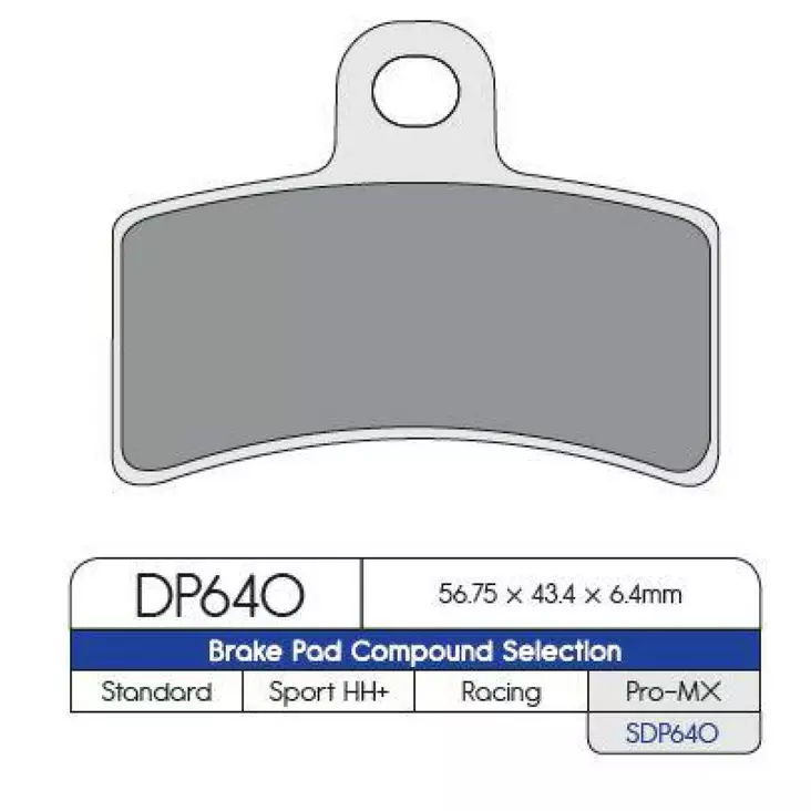 BRAKE PAD SDP PRO MX HIGH FRICTION OFFROAD - Jarrupalat - 17210159 - 1