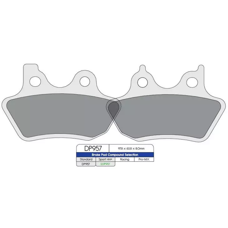 BRAKE PAD SDP SPORT HH+ HIGH FRICTION STREET - Jarrupalat - 17211729 - 1