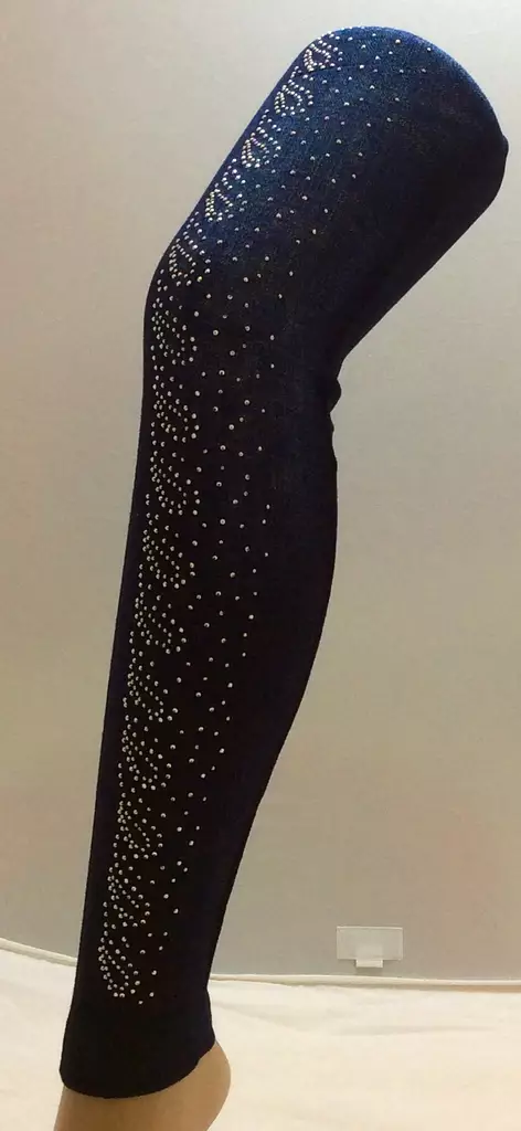 Farkkuleggingsit, Bling kuvio, t.sininen - Leggingsit - LEG109 - 1