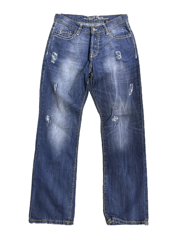 Farkut G-72 sininen kulutettu 6-reikää - Farkut - FAR59 - 1