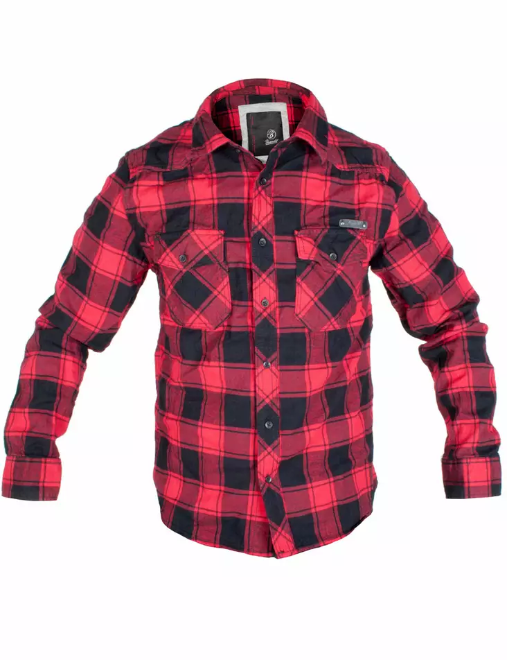 Flanellikauluspaita, punainen, Brandit - Kauluspaidat - KP149 - 1