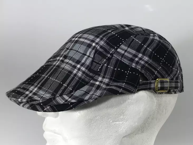 Flatcap, mustavalkoruutu - Flat Capit - LC519 - 1