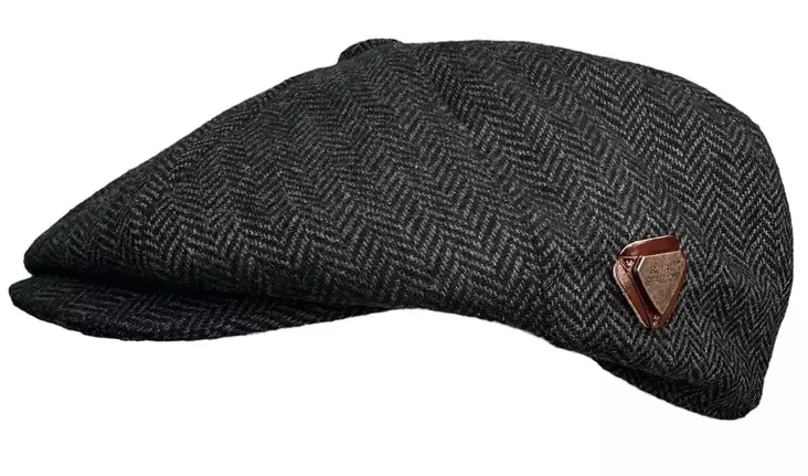 Flatcap Tweed, tummanharmaa - Flat Capit - LC789 - 1