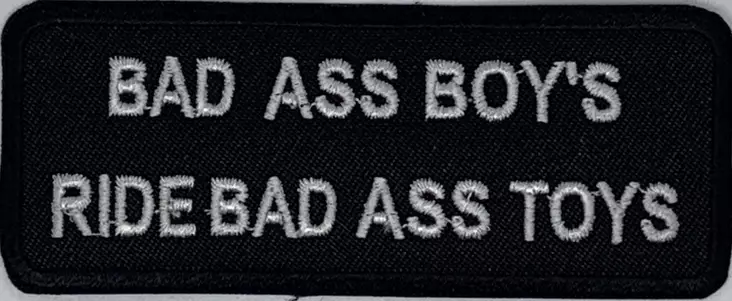 Kangasmerkki Bad ass boys ride bad ass.. - Kangasmerkit - K1499 - 1