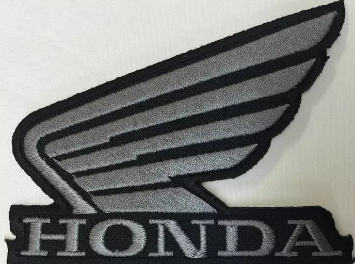 Kangasmerkki, Honda siivet musta-harmaa - Kangasmerkit - K1279 - 1