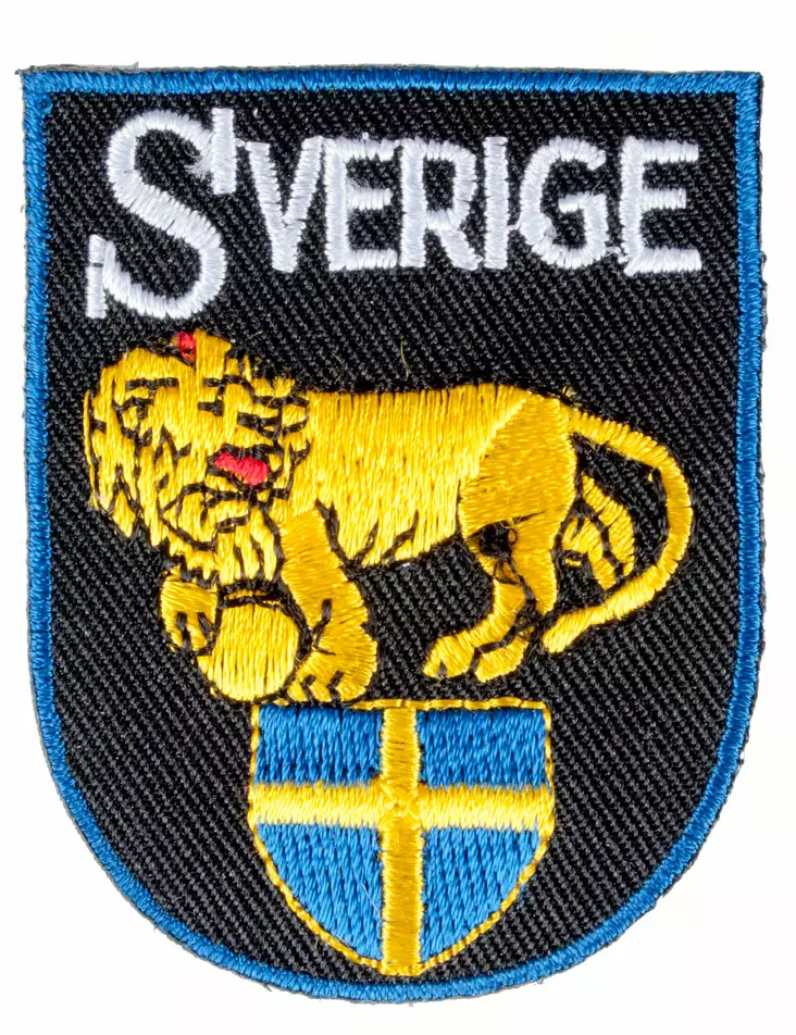 Kangasmerkki,Sverige ja leijona - Kangasmerkit - K1049 - 1