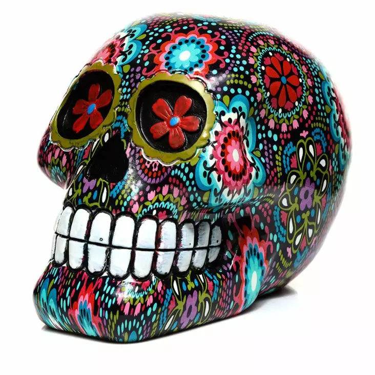 Kukkakallo, Day of the Dead - Kallot, Halloweenrekvisiitta - HOR419 - 1