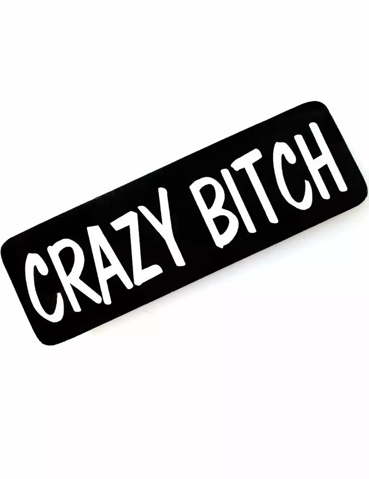 Kypärätarra, Crazy Bitch 9 x 3 cm - Tarrat - TAR89 - 1
