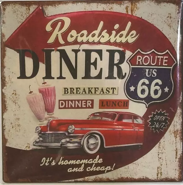 Magneetti Roadside Diner 7x7 cm - Koriste-esineet - MAG49 - 1