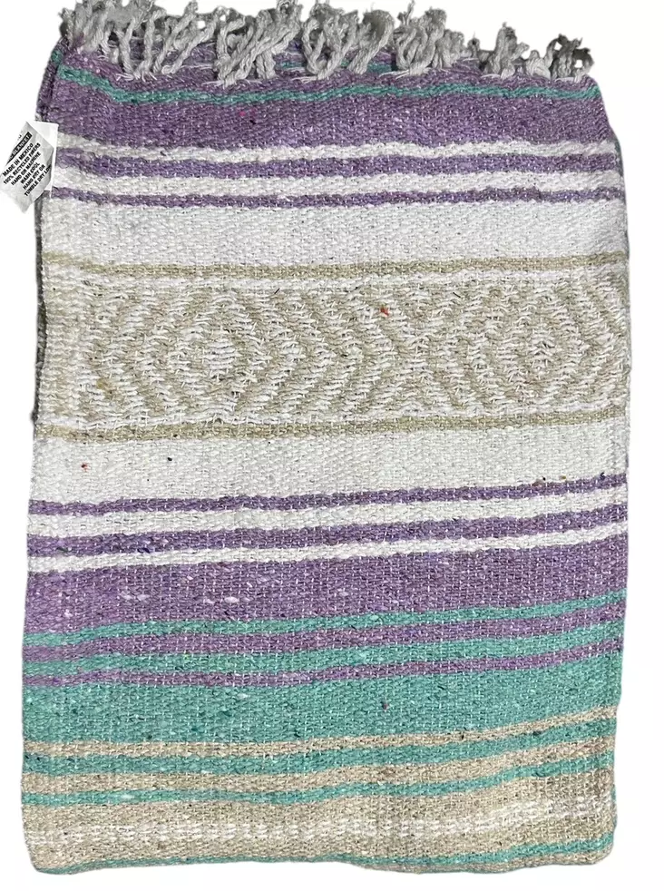 Mexico viltti,Lightpurple Mint Tan White - Kodin tekstiilit - MEX59 - 1