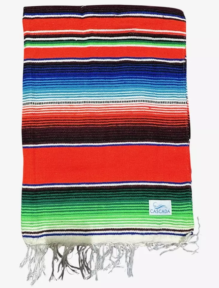 Mexico viltti Oranssi raita sinisillä - Kodin tekstiilit - MEX69 - 1