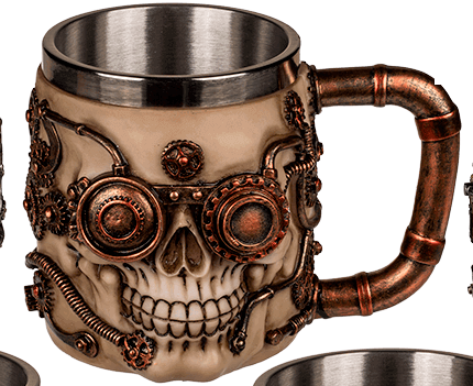 MUKI cyber skull kup silmä ja kahva - Astiat - LKM199 - 1