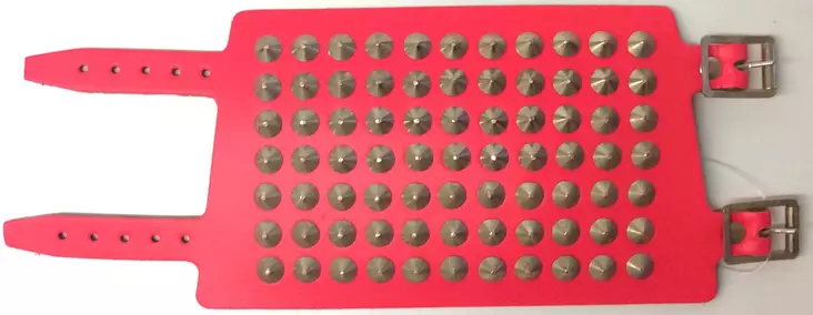 Niittiranneke pinkki, kartio 7. rivinen - Kaulapannat, rannekkeet, käsiraudat - RY129 - 1