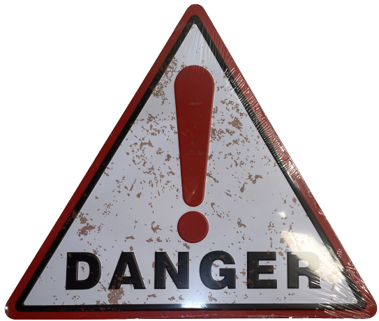 Peltikyltti DANGER kolmio 34x30cm - Taulut, kehykset - PELT229 - 1