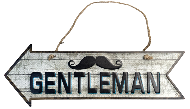 Peltikyltti GENTLEMAN 40x14cm - Taulut, kehykset - PELT219 - 1