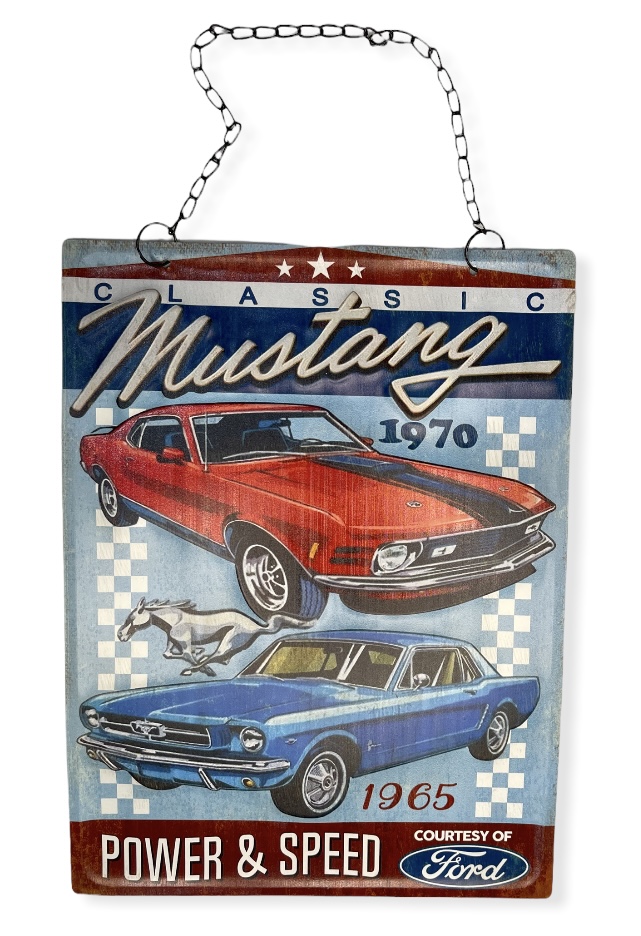 Peltikyltti ketjulla, Classic Mustang - Taulut, kehykset - PELT159 - 1