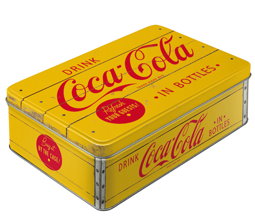 Peltipurkki flat Coca Cola keltainen - Peltipurkit - PELT179 - 1