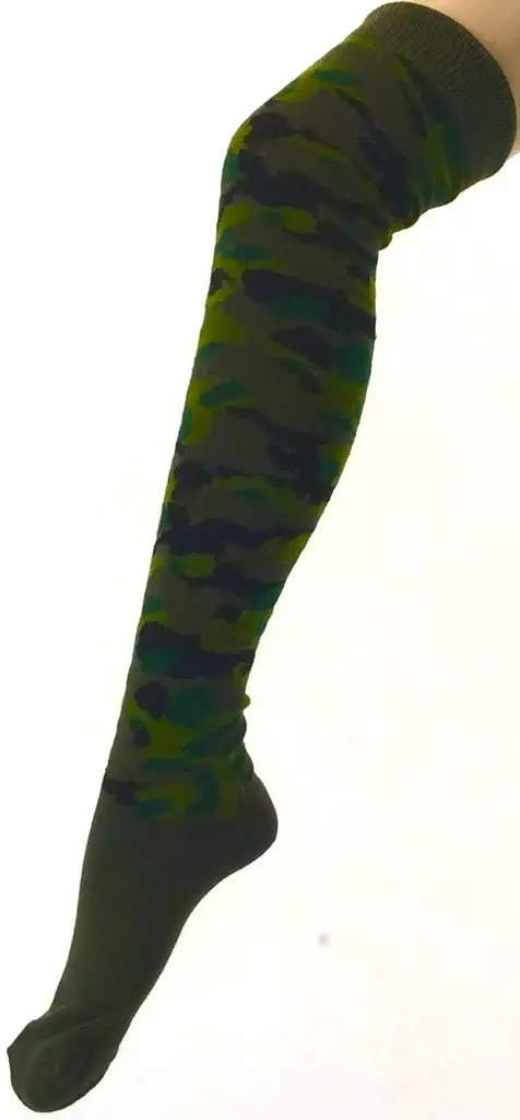 Pitkät sukat 38/41, Vihreä camo - Sukat - SU189 - 1