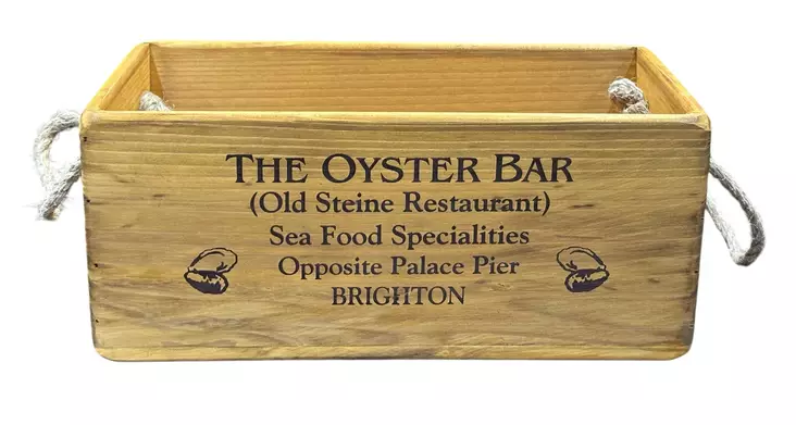 Puinen laatikko köysikahvoilla, M - Korit ja tarjottimet, sisustuslaatikot - PUU19 - 1