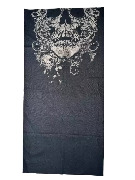 Putkihuivi pääkallo mustalla pohjalla - Putkihuivit - B399 - 1