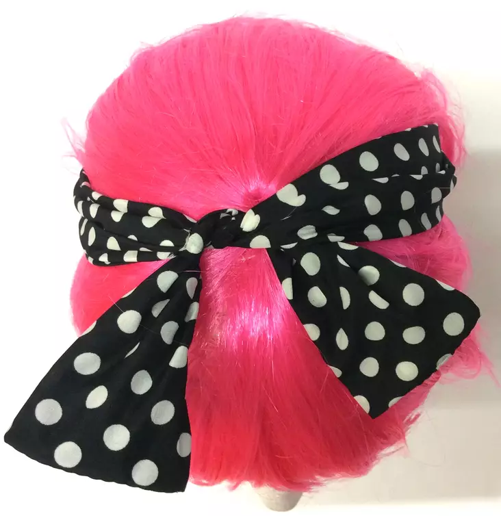 Rautalankahuivi, Polka Dot, musta - Hiuskoristeet - HU389 - 1