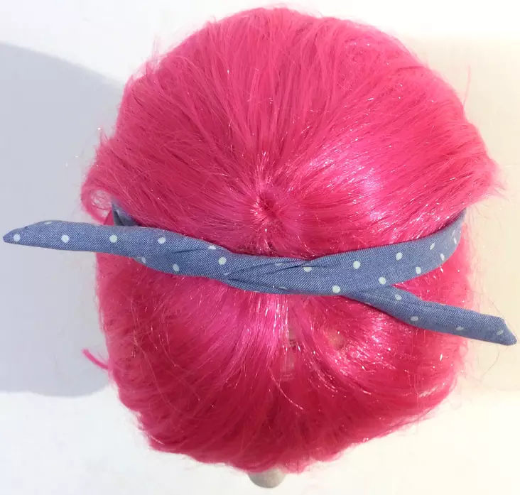 Rautalankahuivi, Polka Dot, v.sininen - Hiuskoristeet - HU379 - 1