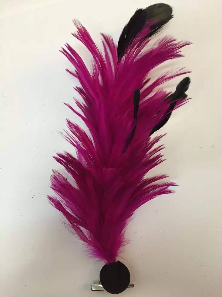 Sulka hiusklipsi/rintaneula, pinkki - Hiuskoristeet - PIN79 - 1