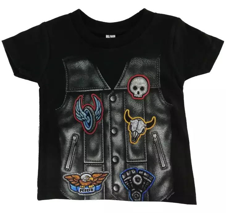 T-paita, Hot Leathers, Leather Vest - T-paidat - KID469 - 1