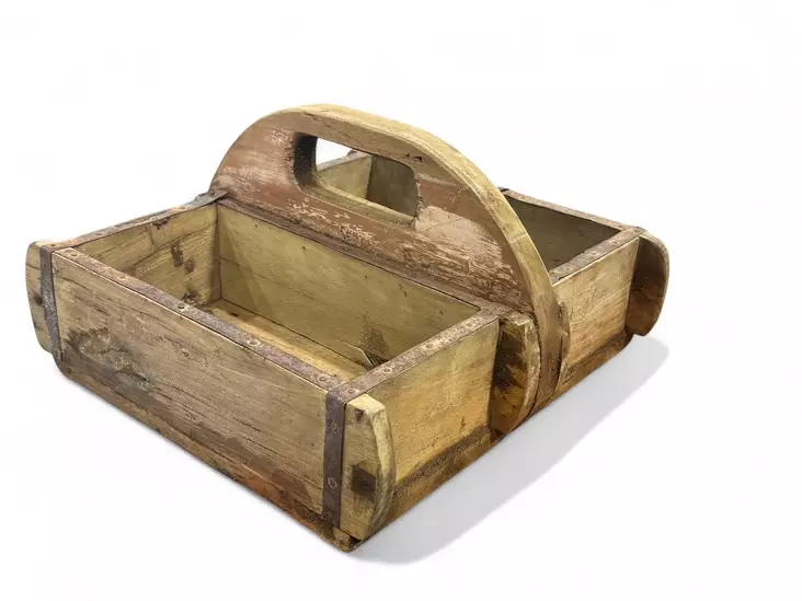 Tiilimuottitarjotin, tupla, kahvalla - Korit ja tarjottimet, sisustuslaatikot - PUU29 - 1