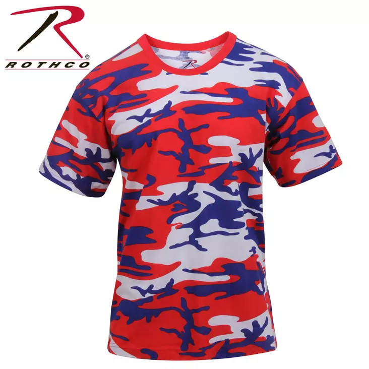 Tpaita red / white / blue camo - T-paidat - ROT119 - 1