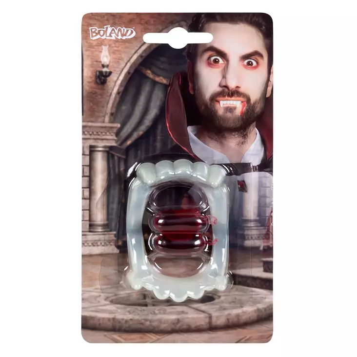 Vampyyrin hampaat, 2 verikapselia - Halloween, naamiaiset - HOR379 - 1