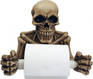 WC paperi teline 19x 13 x 19cm - Kallot, Halloweenrekvisiitta - HOR139 - 1