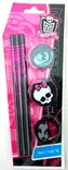 Monster High lyijykynä + pyyhekumi setti - Kynät toimisto - MHPE - 1